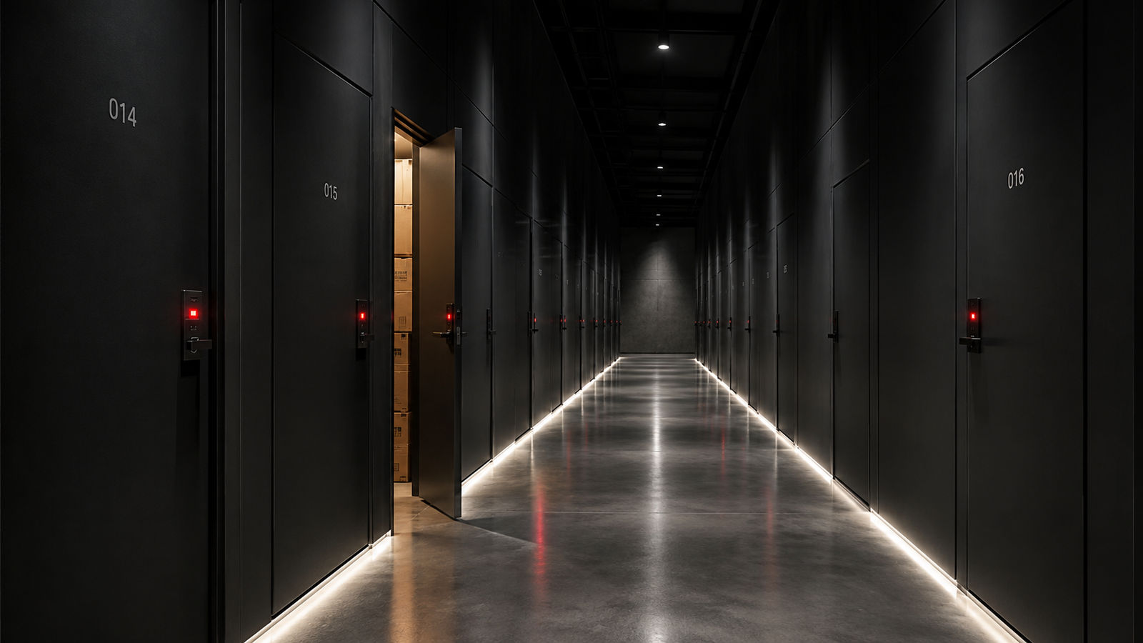 Ay YÄ±ldÄ±z Self-Storage iÃ§ mekan â€” modÃ¼ler oda sistemi